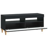 LED TV Cabinet Black Engineered Wood 896326