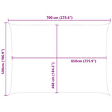 Sun Shade Sail Yellow and White 7 x 5 m 100% Polyester Oxford 42031080