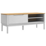 Hallway Bench FLORO White 115 x 40 x 45 cm Solid Pine Wood 42011244