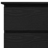 Desk with Drawer Black Oak 145 x 100 x 76 cm Engineered Wood 862006
