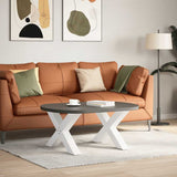 Coffee Table Legs X-Shaped 2 pcs White 70x cm Steel 4012965