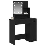 Dressing Table Black Oak 86.5 x 35 x 136 cm Engineered Wood 862108