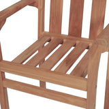 ZNTS Stackable Garden Chairs 8 pcs Solid Teak Wood 3073378