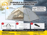 3-4 Man UK Outdoor Automatic Instant Double Layer Pop Up Camping Tent Waterproof 60418875