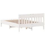 Bed Frame without Mattress White 140x190 cm Solid Wood Pine 842663