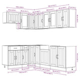 ZNTS 11 Piece Kitchen Cabinet Set Lucca Gloss White Engineered Wood 3314893