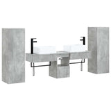 Bathroom Furniture Set 5 pcs Concrete Grey 33 x 34.5 x 100 cm 3405976