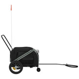 Pet Bike Trailer Grey and Black Oxford Fabric and Iron 93888