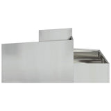 Garden Planter Silver 100 x 100 x 50 cm Galvanised Steel 873590