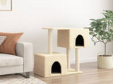 Cat Tree with Sisal Scratching Posts Cream 86 cm 172100