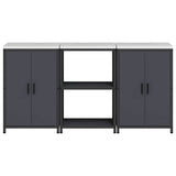 Kitchen Storage Set HATTEM 3 pcs Anthracite Cold-rolled Steel 3392696
