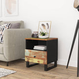 Bedside Cabinet Solid Wood Reclaimed&Engineered Wood 350652