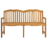 Handcarved Rose Bench Natural 155 x 60 x 94 cm Solid Teak Wood 42030024