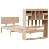 Bookcase Bed without Mattress 90x190cm Solid Wood Pine 3322678