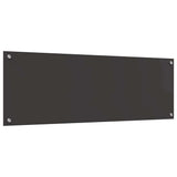 Kitchen Backsplash 2 pcs Dark Grey 120 x 40 cm Tempered Glass 3415509