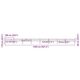 Garden Fence Steel Sturdy Rectangular Modern 277600
