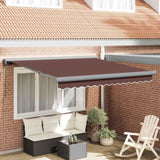 Manual Retractable Awning Brown 300x250 cm 3215723