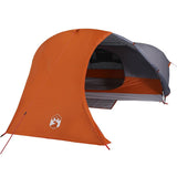 Camping Tent Dome 4-Person Grey and Orange Waterproof 94729