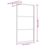 Walk-in Shower Wall with Clear ESG Glass Gold 115x195 cm 154941