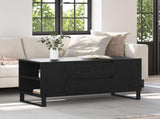 Coffee Table Black Oak 102 x 44.5 x 50 cm Engineered Wood 882698