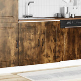Sink Base Cabinet Kalmar Smoked Oak 80x46x81.5 cm Engineered Wood 853452