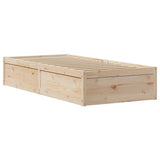 Bed Frame with Headboard 90x200 cm Solid Wood Pine 3306351