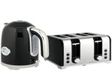 Retro 3000W Kettle and Toaster Set - Black T3398P422930
