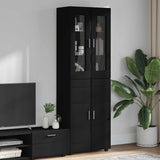 Highboard FLORIN Black 60 x 35 x 182 cm Engineered Wood 3397915