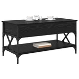 Coffee Table Black Oak 100 x 50 x 50 cm Engineered Wood 883043