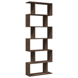 Room Divider Bookcase 6-Tier Brown Oak 70x24x193 cm Engineered Wood 858090