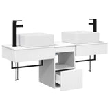 Bathroom Furniture Set 3 pcs White Engineered Wood 3405597