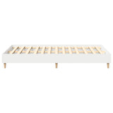 Bed Frame No Mattress White 135x190 cm Double Engineered Wood 861066