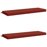 2-Piece Bench Cushions SOEST 2 pcs 100% Polyester Red 950257