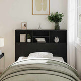 Headboard Cabinet Black Oak 120 x 19 x 103.5 cm Engineered Wood 862751