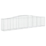 Arched Gabion Baskets 9 pcs 400x50x80/100 cm Galvanised Iron 3145950