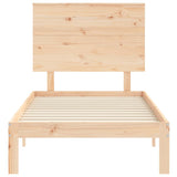 Bed Frame without Mattress Small Single Solid Wood Pine 3193621
