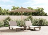 Garden Parasol with Wooden Pole Taupe 198x198x231 cm 363186