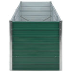 Garden Raised Bed Galvanised Steel 240x80x77 cm Green 44841