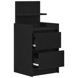 Bedside Cabinets with 2 Drawers 2 pcs Black 38x34x80 cm 861358