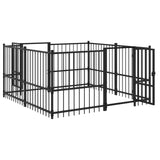 Outdoor Dog Playpen Black 192 x 192 x 100 cm Steel 3467734