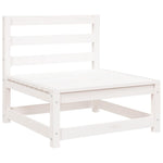 Garden Middle Sofas 2 pcs White Solid Wood Pine 805681