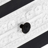 Hand Carved TV Cabinet Grey&White 120x30x40 cm Solid Wood Mango 282723