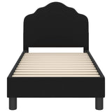 Toddler Bed Frame with Headboard Black 70 x 140 cm Velvet 42010931