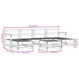 7 Piece Garden Lounge Set Solid Wood Pine 3186389