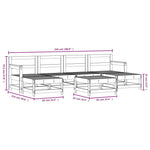 ZNTS 7 Piece Garden Lounge Set Impregnated Wood Pine 3186374