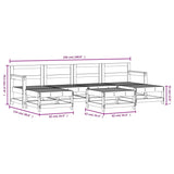 ZNTS 7 Piece Garden Lounge Set Impregnated Wood Pine 3186374