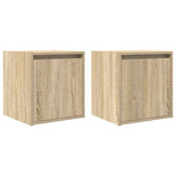 ZNTS Wall-Mounted Bedside Cabinets 2 pcs Sonoma Oak 38x34x40 cm 861234
