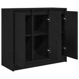Sideboard Black Oak 85x34x76 cm Engineered Wood 861626