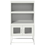 ZNTS Highboard White 68x39x123 cm Steel 853373