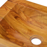 Basin Solid Teak Wood 50x35x10 cm 326163